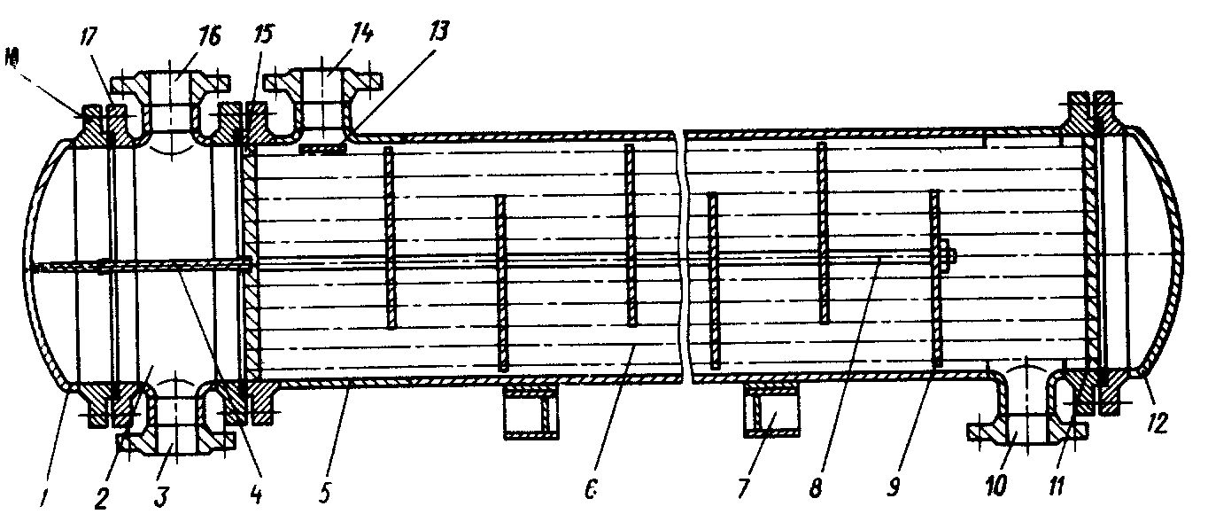 Трубчатого типа. Двухходовой кожухотрубчатый теплообменник. Горизонтальный кожухотрубчатый теплообменник чертеж. Двухходовой кожухотрубчатый теплообменник схема. Кожухотрубный теплообменник жесткого типа чертеж.