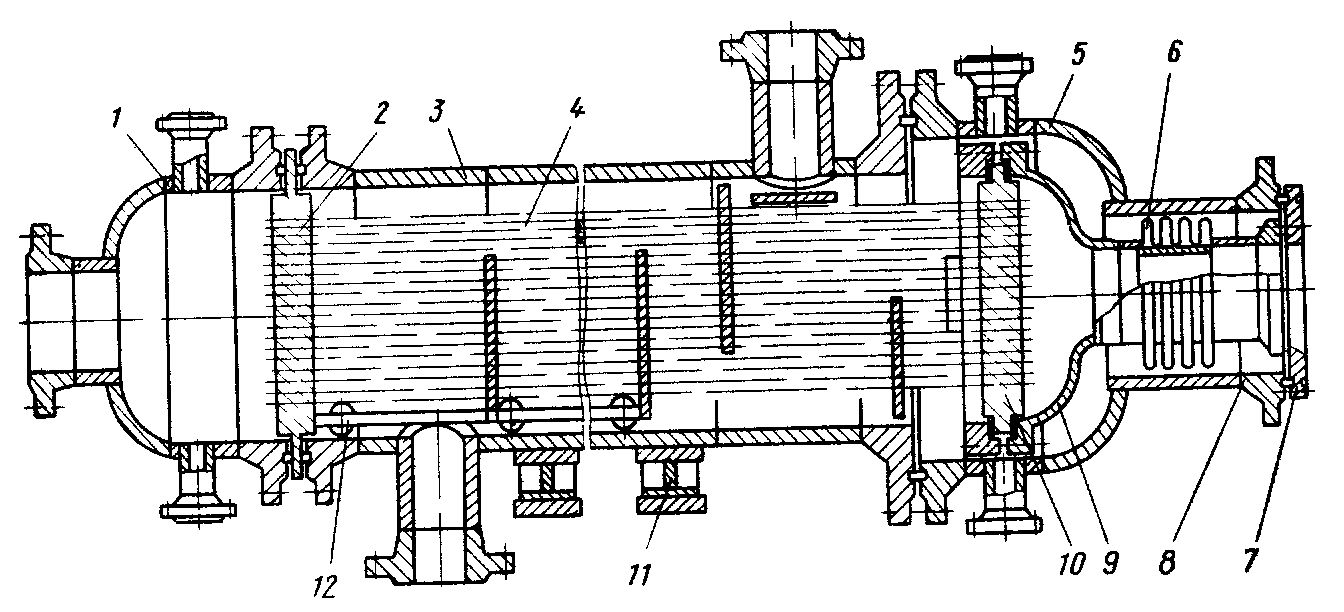 Чертеж кожухотрубчатый испаритель